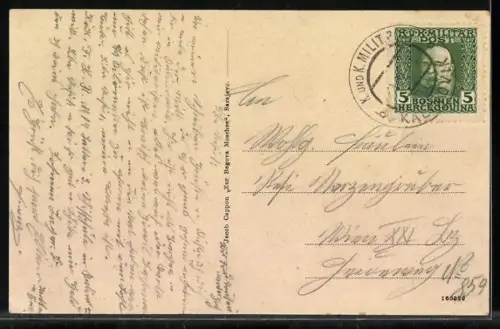 AK Kalinovik, Grosse Militär-Übungen, Zeltlager aus der Vogelschau