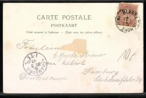 Lithographie Blankenberghe, La plage, Vue de Port, Le Pier