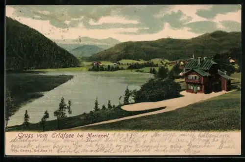 AK Mariazell, Blick auf den Erlafsee