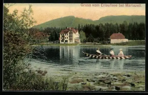 AK Erlaufsee, Teilansicht mit Ruderpartie