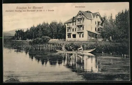 AK Mitterbach am Erlaufsee, Hotel Herrenhaus am Erlaufsee, Ruderboot