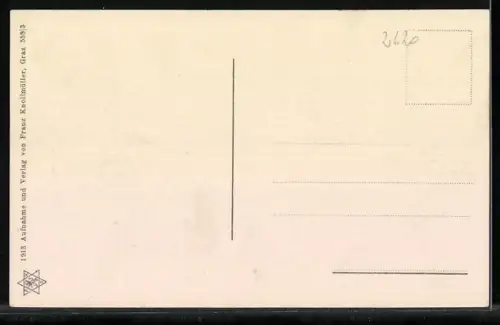 AK Eisenerz, Ortsansicht mit Erzberg und Reichenstein