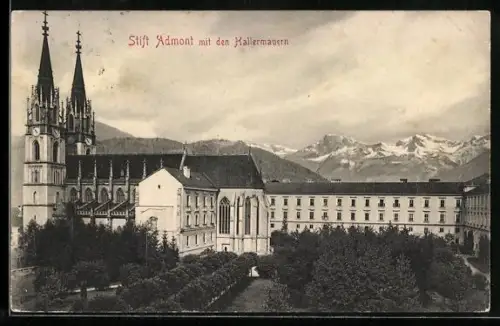 AK Admont, Stift mit Blick auf den Hallermauern