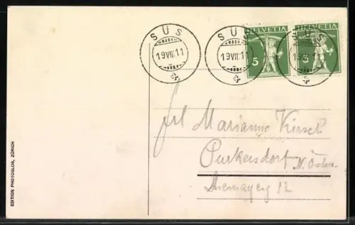 AK Schweizerische Gebirgspost, Postkutsche