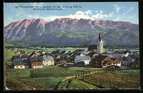 AK Mitterndorf, Gesamtansicht mit dem Grimming