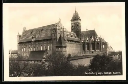 AK Marienburg / Malbork, Schloss, Südostseite