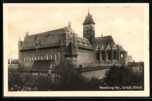AK Marienburg / Malbork, Schloss, Südostseite