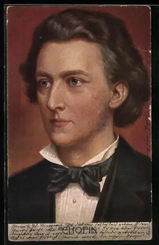 AK Komponist Chopin im Anzug