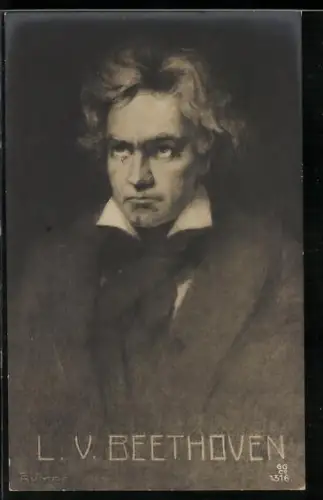 Künstler-AK Komponist Ludwig van Beethoven
