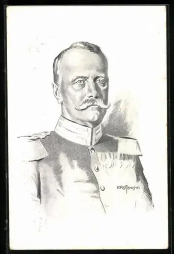 Künstler-AK Porträt des Grossherzogs Friedrich II. von Baden in Uniform