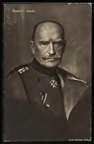 AK General von Beseler, Portrait mit Pour le Mérite