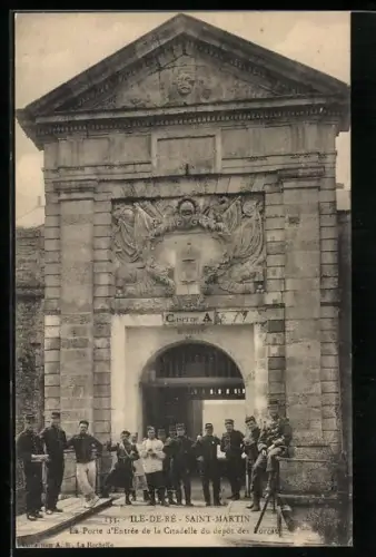 AK Saint-Martin, La Porte d`Entree de la Citadelle du depot des Forcats, Gefängnistor