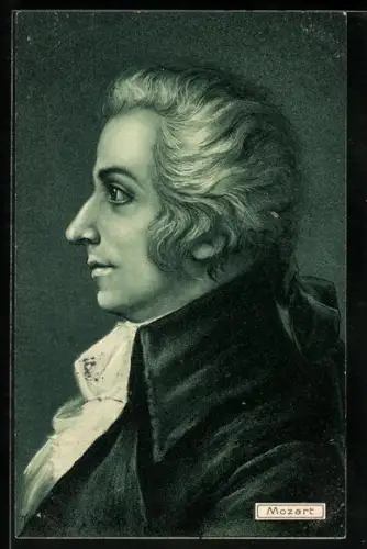 AK Wolfang Amadeus Mozart im Portrait