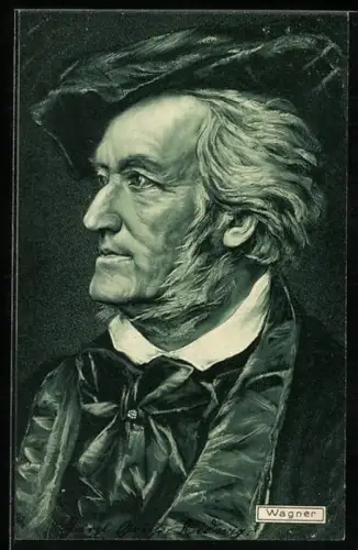 AK deutscher Komponist Richard Wagner portraitiert