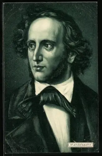 AK Portrait Mendelssohn mit Bart u. Fliege