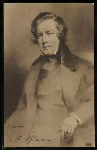Künstler-AK Fritz Rumpf: Portrait von Schumann