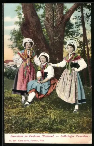 AK Frauen in elsass-lothringischer Tracht