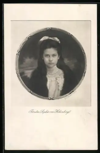 AK Halbportrait Fürstin Sophie von Hohenberg