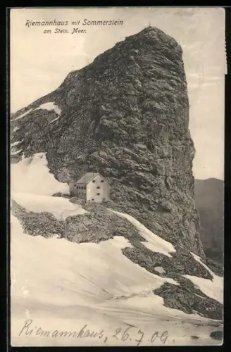 AK Riemann-Haus mit Sommerstein am Stein. Meer