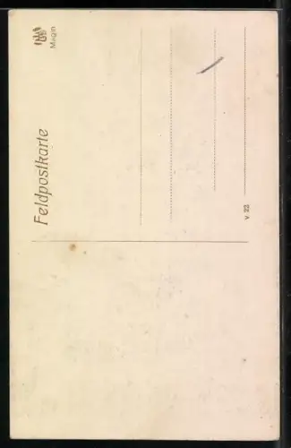 AK Zirkus Roye, Seiltänzer auf einer Wiese, Soldaten am Bierstand