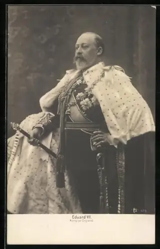 AK Eduard VII. König von England mit Szepter