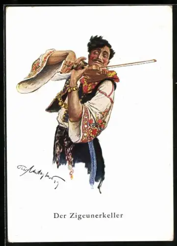 AK Zigeuner spielt auf seiner Geige