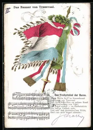 AK Das Banner von Transvaal, Freiheitslied der Buren