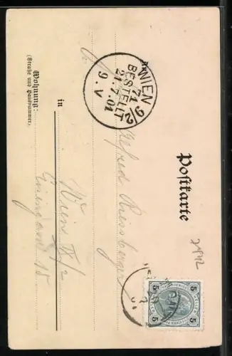 AK Gesäuse, Eisenbahn auf der Kummerbrücke, um 1900