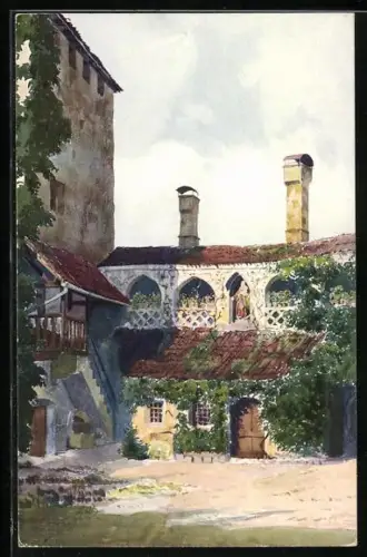 AK Meran, Das Schloss Knillenberg, Der Schlosshof