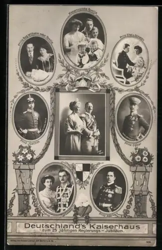AK Das deutsche Kaiserhaus zum 25. jährigen Regierungs-Jubiläum