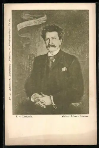 AK Komponist Johann Strauss im Anzug