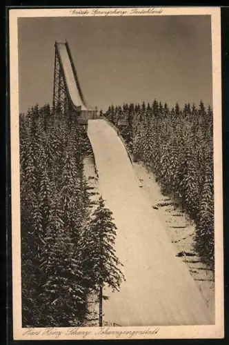 AK Johanngeorgenstadt, Blick auf die Hans Heinz-Schanze