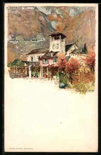 Künstler-AK Manuel Wielandt: Lugano, San Vittore