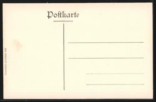 Künstler-AK Zerbst, Festpostkarte 900 jähriges Jubiläum 1907, Einzug des Fürsten Albrecht I. von Anhalt