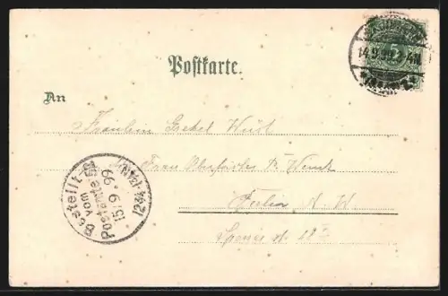 Lithographie Saarbrücken /Ehrenthal, Denkmal, Germania, Ehrenthal