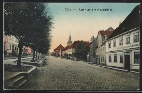 AK Elze / Leine, Partie an der Hauptstrasse
