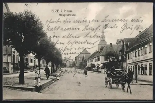 AK Elze i. Hann, Hauptstrasse mit Gasthaus
