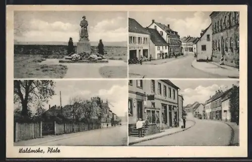 AK Waldmohr /Pfalz, Denkmal, Otto Fries, Strassenpartie im Ort