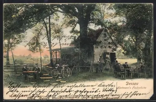 AK Dessau, Gasthaus Hartmann`s Fischerhütte