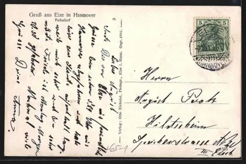 AK Elze in Hannover, Partie am Bahnhof