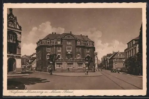 AK Giessen, Strasseneck Neuenweg und Neuen Bäue