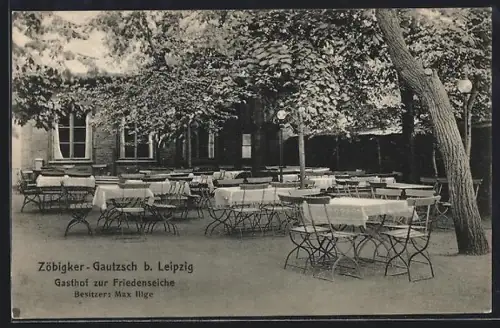 AK Zöbigker-Gautzsch, Gasthaus zur Friedenseiche