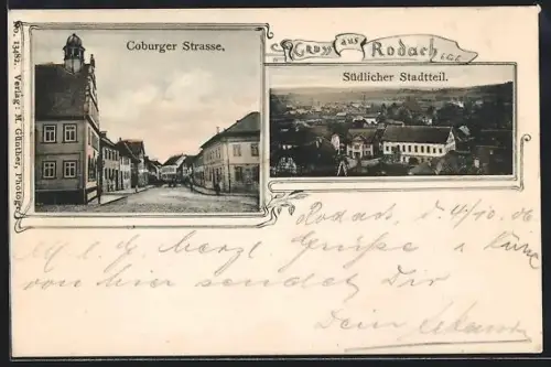 AK Rodach b. Cob., Coburger Strasse, Südlicher Stadtteil