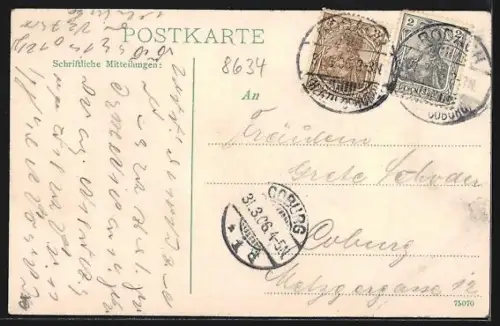 AK Rodach, Marktplatz, Bürgerschule