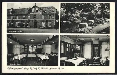 AK Elze / Leine, Gasthof Schützenhaus mit Saal, Klubzimmer und Garten
