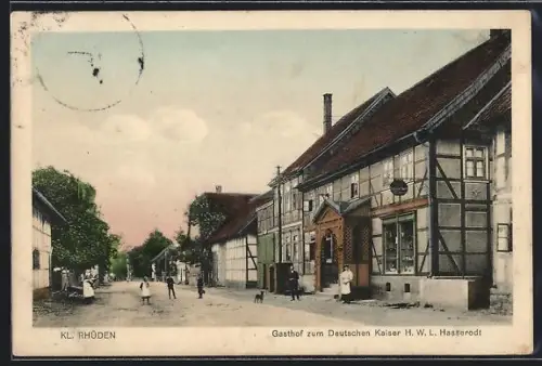 AK Kl. Rhüden, Gasthof zum Deutschen Kaiser, H. W. L. Hasserodt