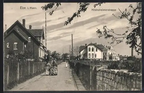 AK Elze i. Hann., Partie in der Hildesheimerstrasse