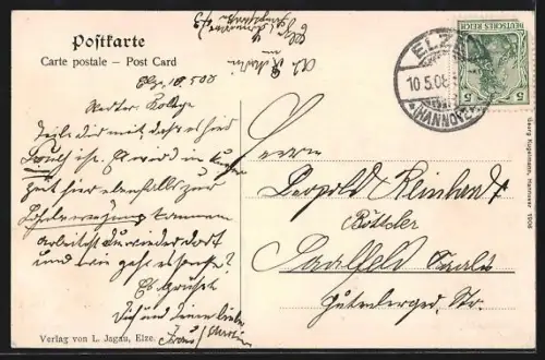 AK Elze i. Hann., Partie in der Hildesheimerstrasse