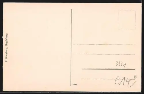 AK Räbke b. Frellstedt, Gasthof H. Niemann mit Pferdegespann