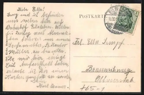 AK Eilsleben, Bahnhof, Zuckerfabrik